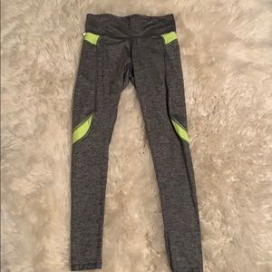 Gray and green PINK leggings
